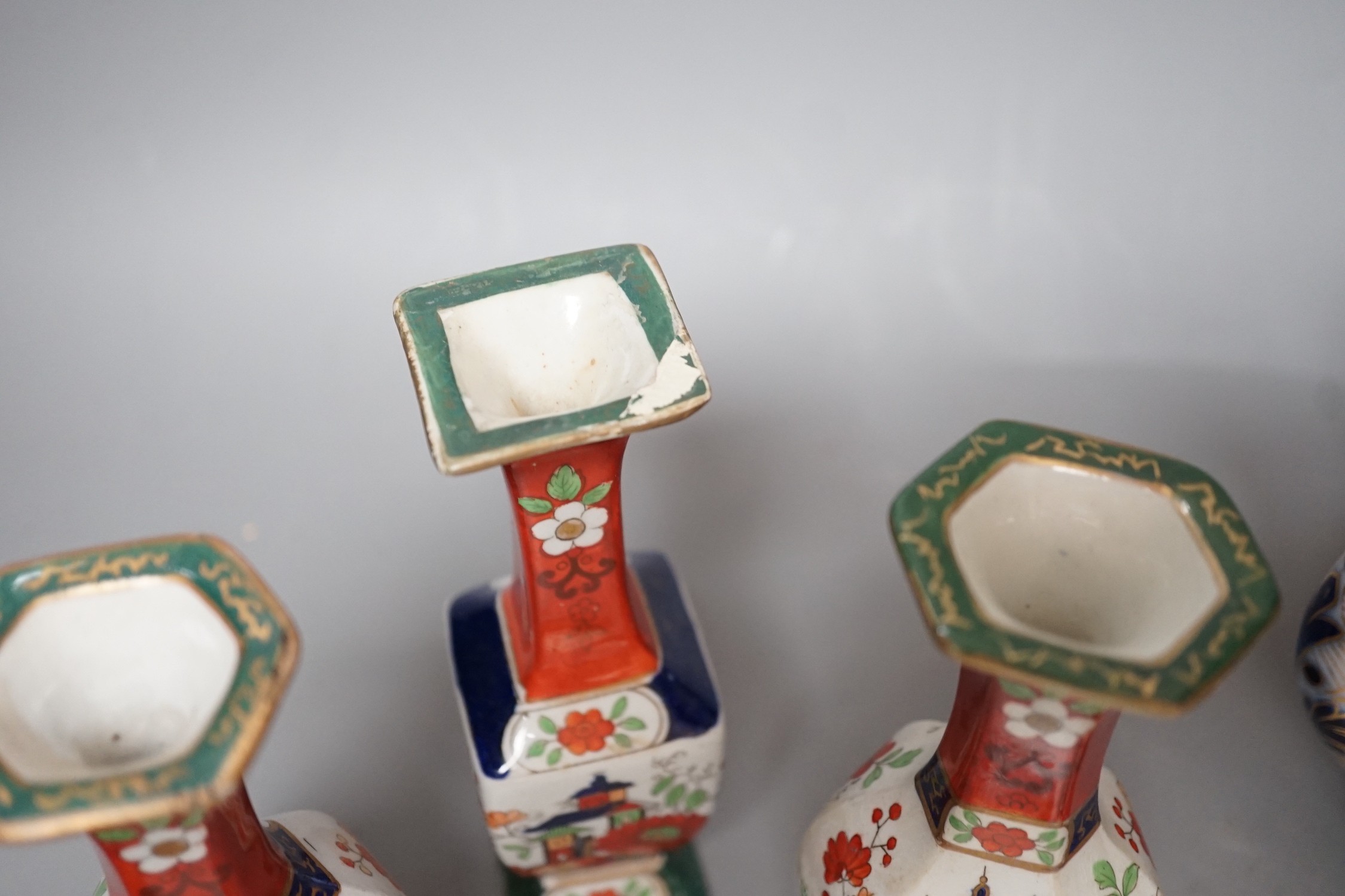 A group of English porcelain including two 19th century Worcester dishes